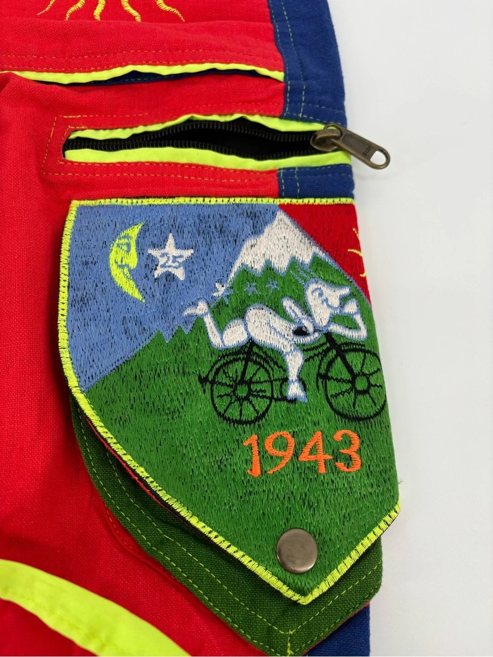 Bicycle Day 1943 Albert Hofmann Psychedelic Shorts Size‎ 30 Trippy Rave Festival